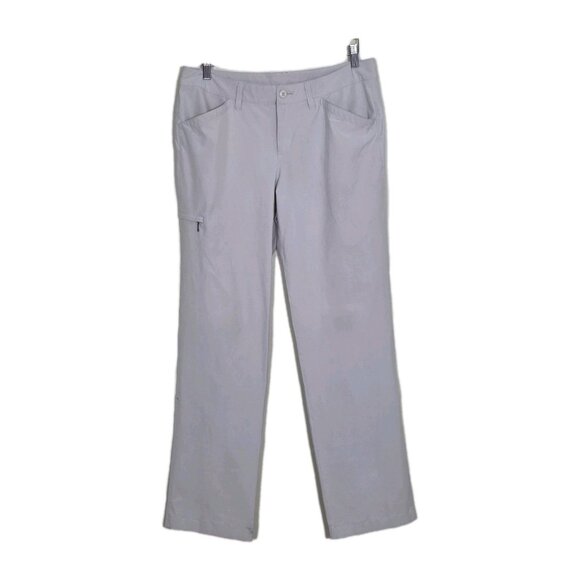 Eddie Bauer Hiking Pants Women 10 Beige Roll Up Hem Stretch Lightweight Outdoors - Picture 1 of 16